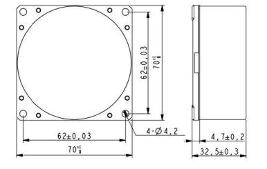 Dimension Of Economical Fog Gyroscope