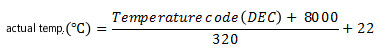 actual temp of mems gyro