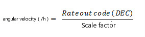 Angular velocity data output of mems gyro