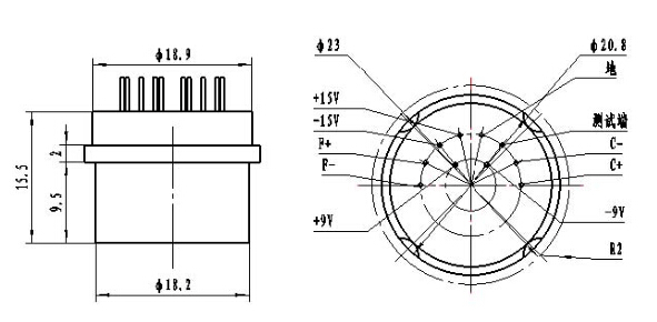 Small Size And High Temperature Quartz Accelerometer Dimension