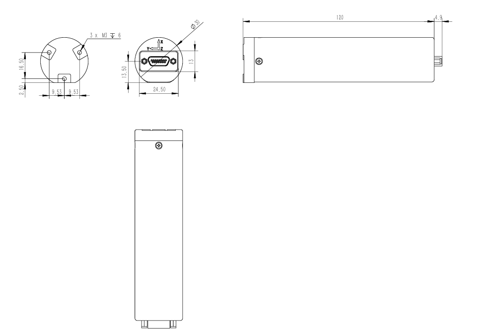 Dimension Of 09 Series Product