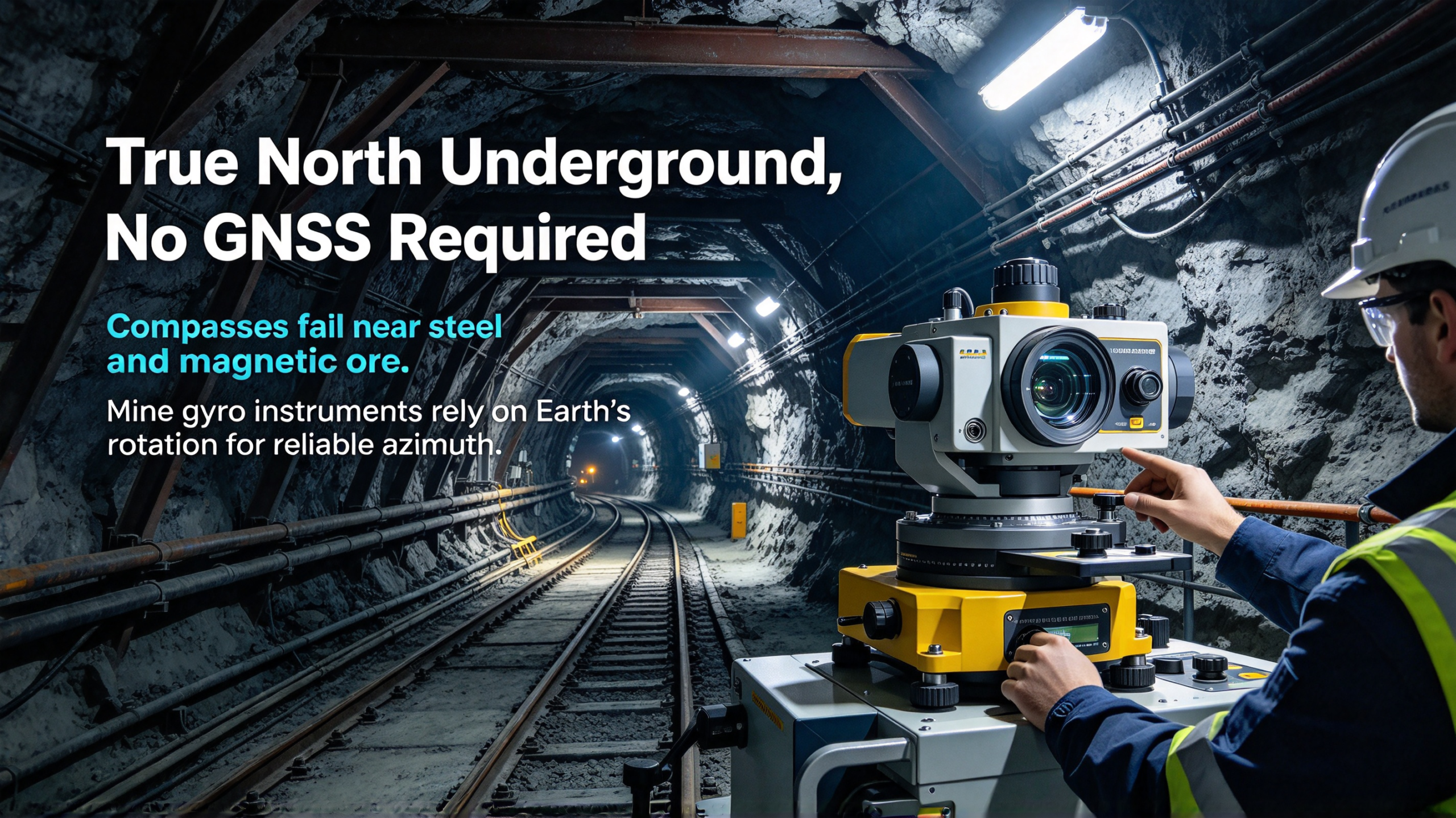 Gyro Drill Alignment in Mines: Why Underground Needs True North